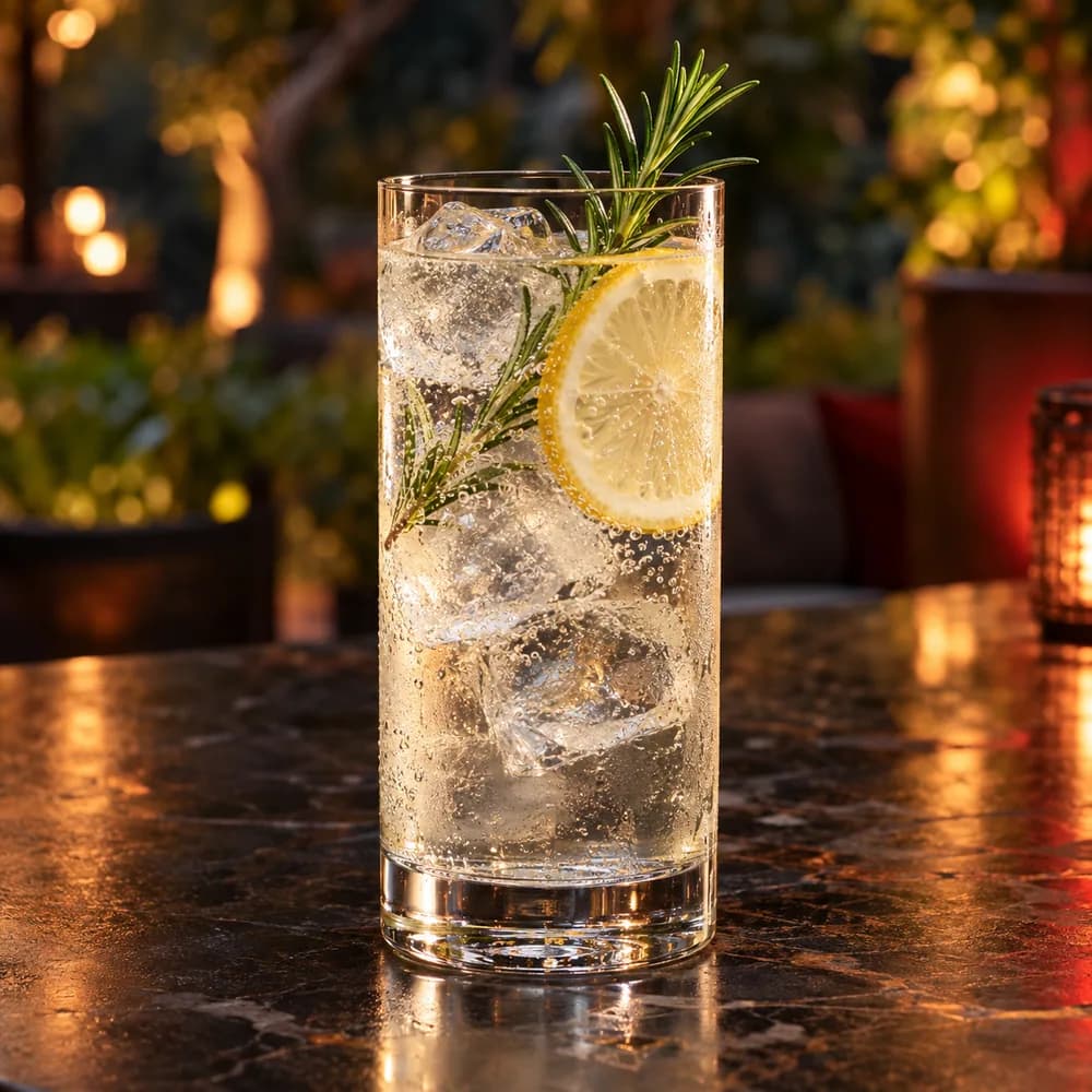 Gin Tonic servido en Vaso alto 400 ml.