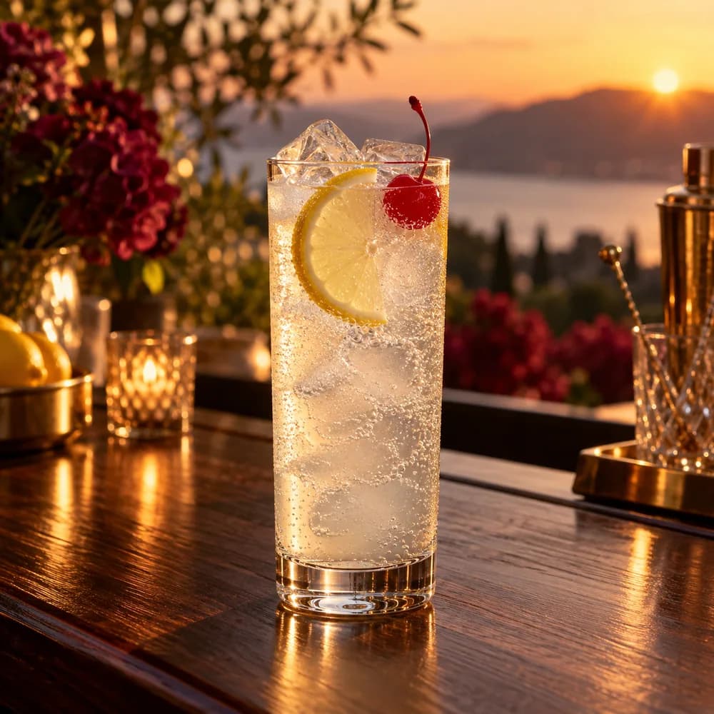 Tom Collins servido en Vaso alto 400 ml.